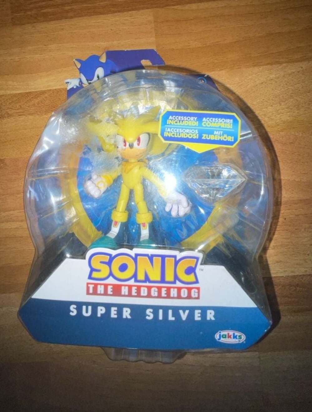 Jakks Pacific Sonic the Hedgehog 4-Inch Super Silver Action Figure with White Em